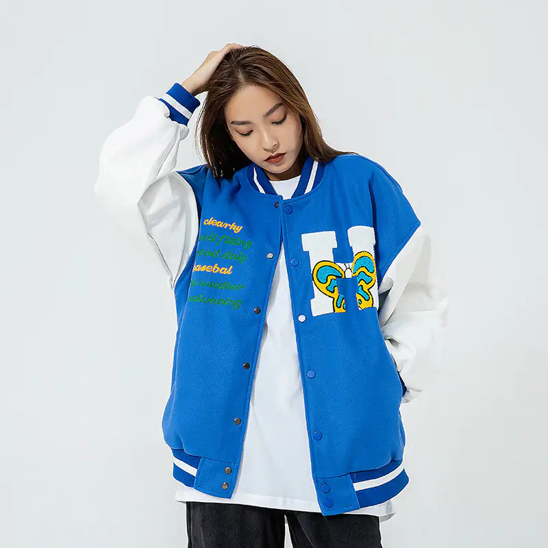 Trendy Embroidered Couple's Baseball Jacket